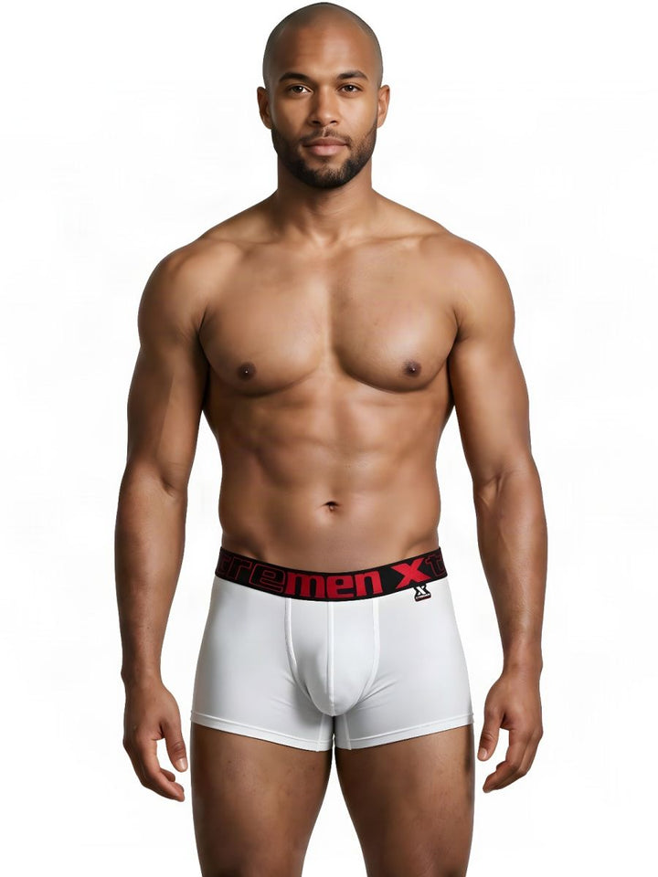 Xtremen Sleek Microfiber Men's Trunk Underwear in White – men's trunks