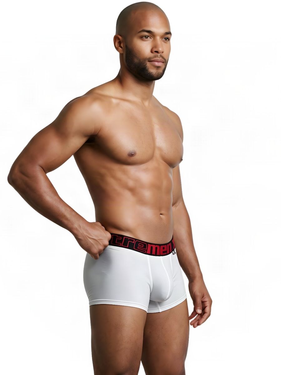 Xtremen Sleek Microfiber Men's Trunk Underwear in White – men's trunks