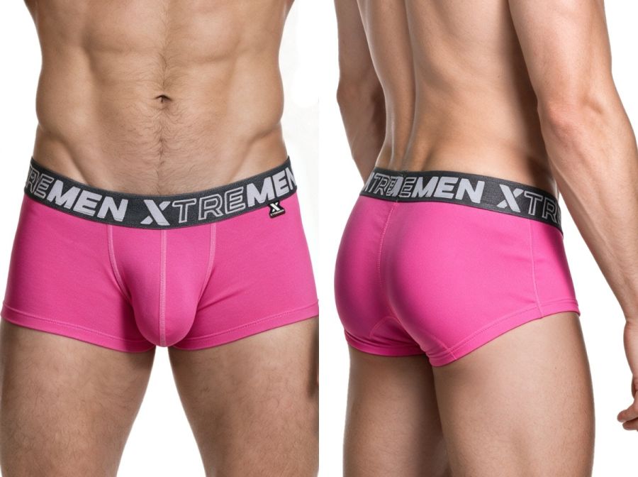 Xtremen Microfiber for Daily Support Men's Trunk Underwear in Fuchsia – men's trunks