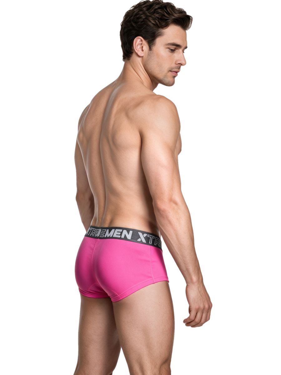 Xtremen Microfiber for Daily Support Men's Trunk Underwear in Fuchsia – men's trunks