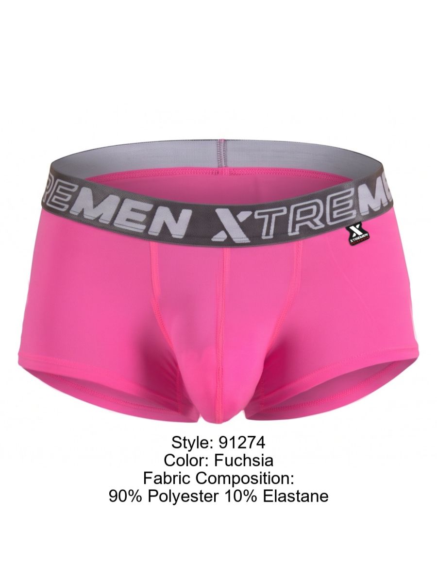 Xtremen Microfiber for Daily Support Men's Trunk Underwear in Fuchsia – men's trunks