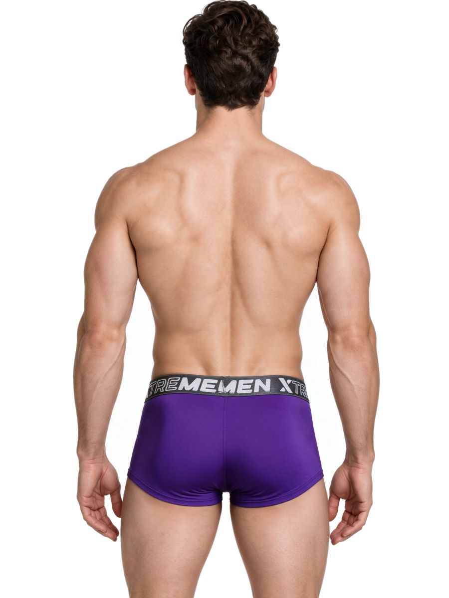 Xtremen Microfiber for Daily Support Men's Trunk Underwear in Purple – men's trunks
