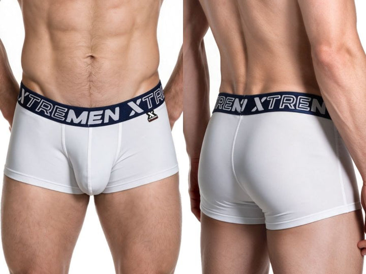 Xtremen Microfiber for Daily Support Men's Trunk Underwear in White – men's trunks