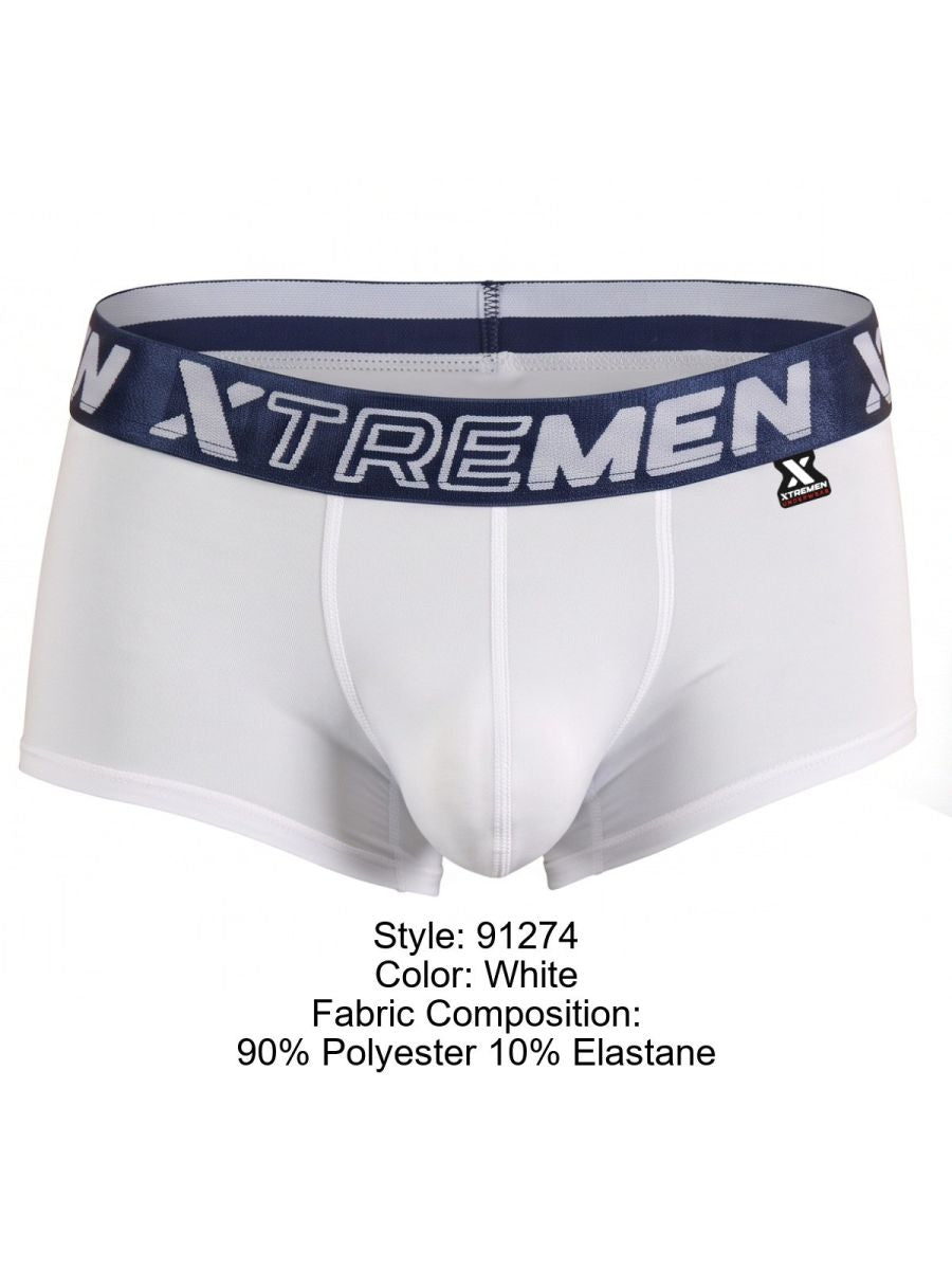 Xtremen Microfiber for Daily Support Men's Trunk Underwear in White – men's trunks