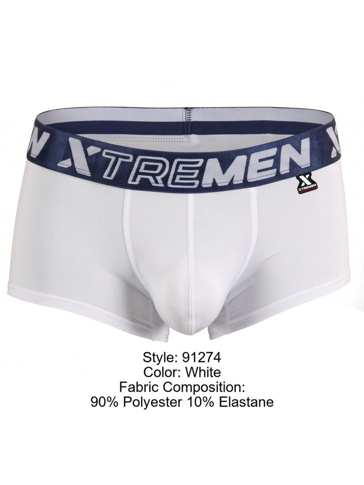 Xtremen Microfiber for Daily Support Men's Trunk Underwear in White – men's trunks
