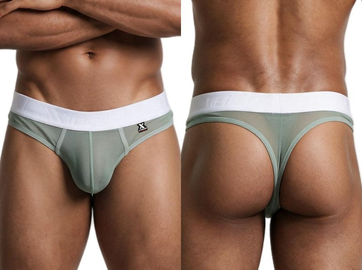 Xtremen Breathable Microfiber Mesh Men's Thong in Green – men's thongs