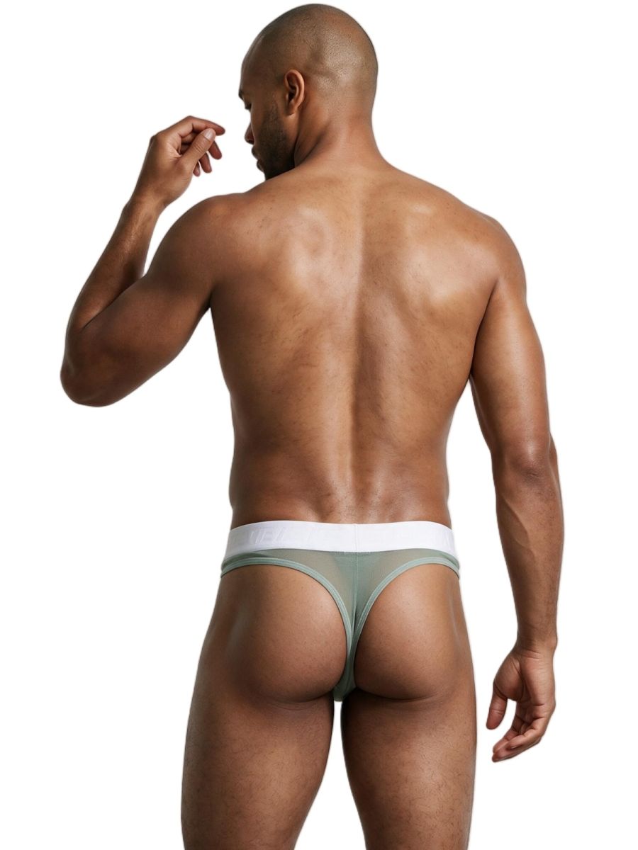 Xtremen Breathable Microfiber Mesh Men's Thong in Green – men's thongs