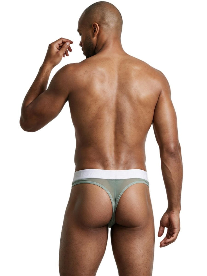 Xtremen Breathable Microfiber Mesh Men's Thong in Green – men's thongs