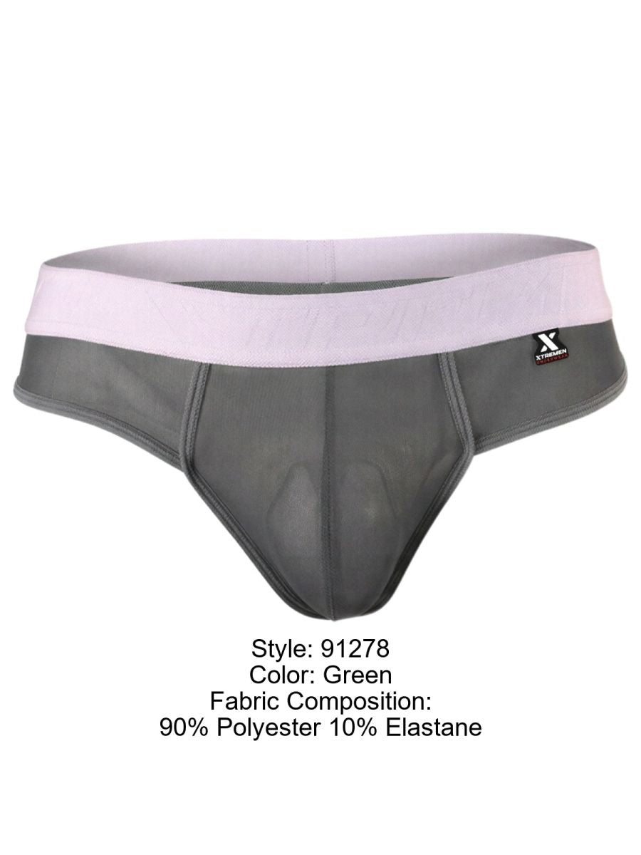 Xtremen Breathable Microfiber Mesh Men's Thong in Green – men's thongs