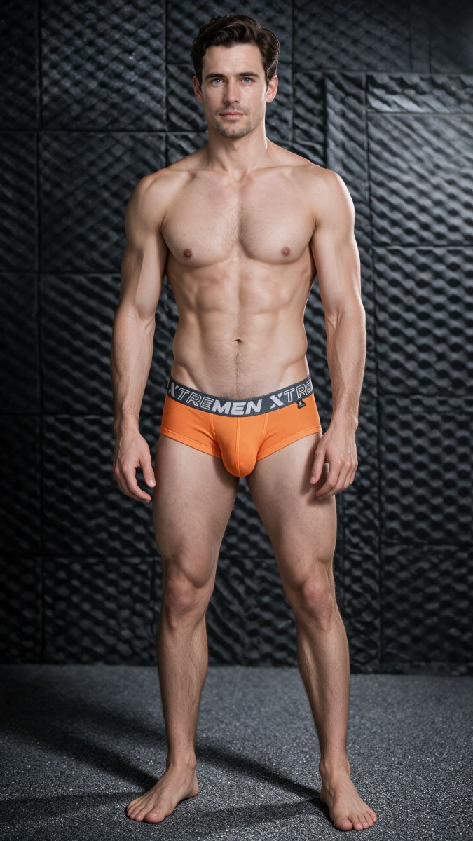 Xtremen Sleek Microfiber Men's Bikini Brief in Orange – men's briefs