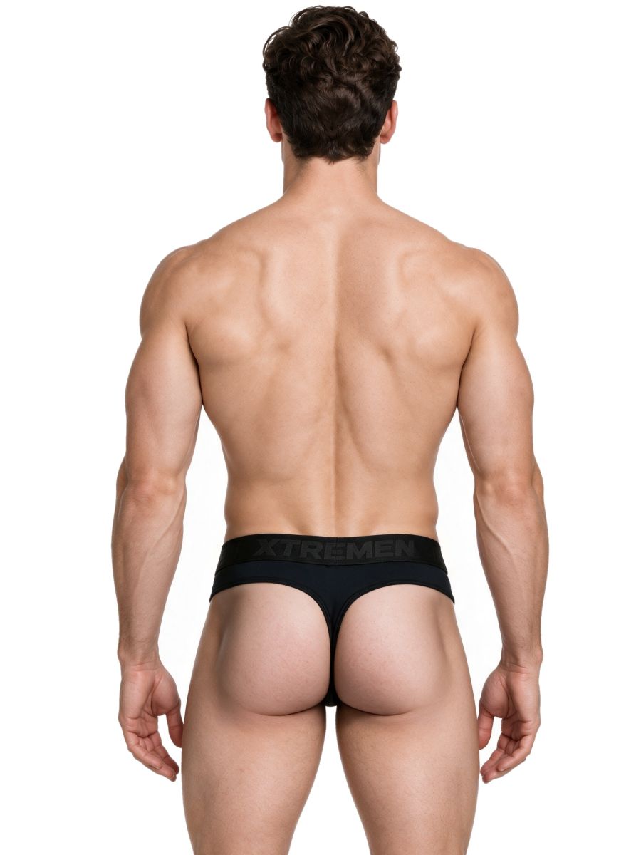 Xtremen Sleek Microfiber Men's Thong in Black – men's thongs