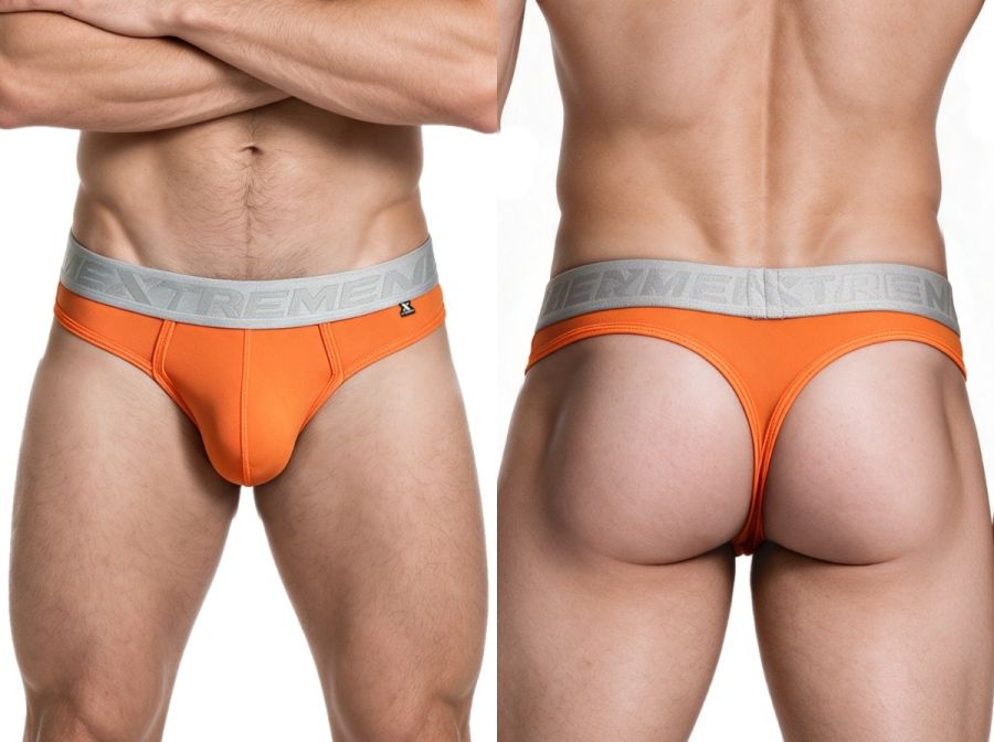 Xtremen Sleek Microfiber Men's Thong in Orange – men's thongs