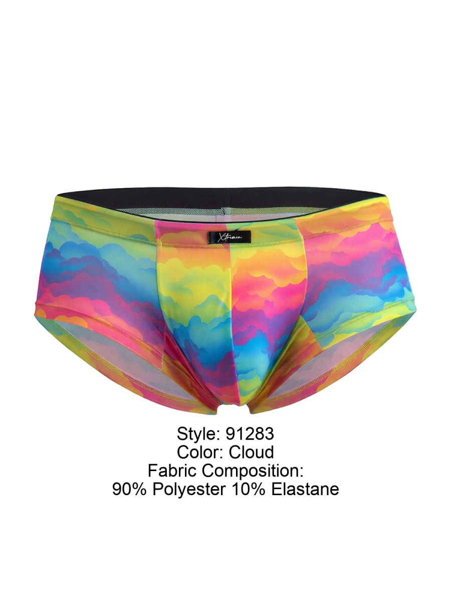 Xtremen Rainbow Microfiber Men's Bikini Brief in Cloud – men's briefs