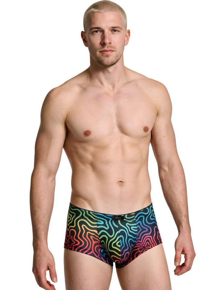 Xtremen Rainbow Microfiber Men's Bikini Brief in Labyrinth – men's briefs