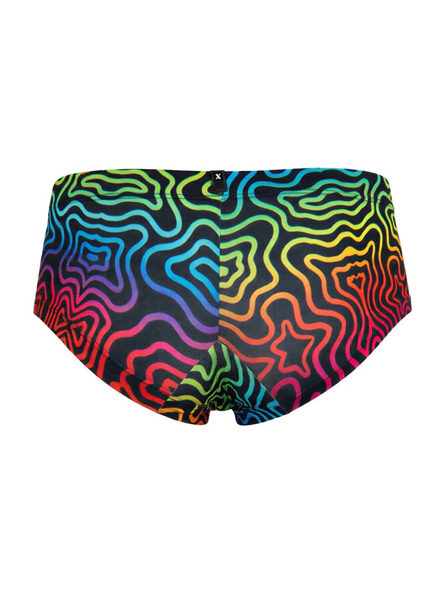 Xtremen Rainbow Microfiber Men's Bikini Brief in Labyrinth – men's briefs