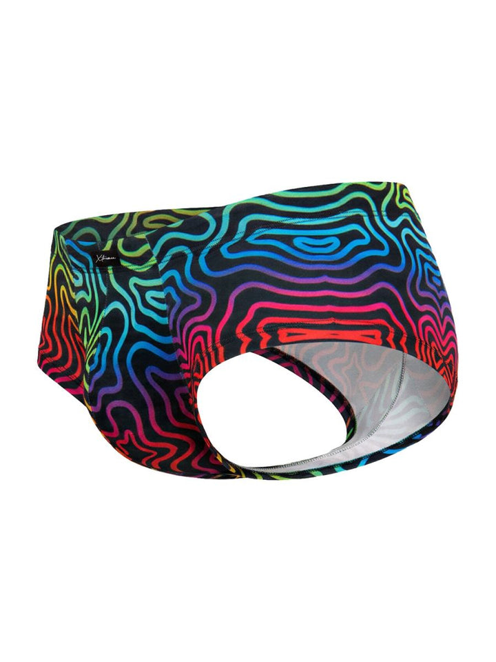 Xtremen Rainbow Microfiber Men's Bikini Brief in Labyrinth – men's briefs