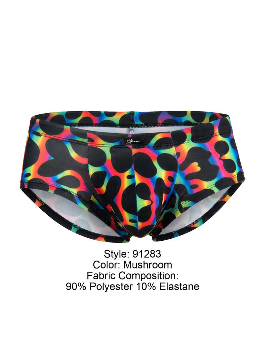 Xtremen Rainbow Microfiber Men's Bikini Brief in Mushroom – men's briefs