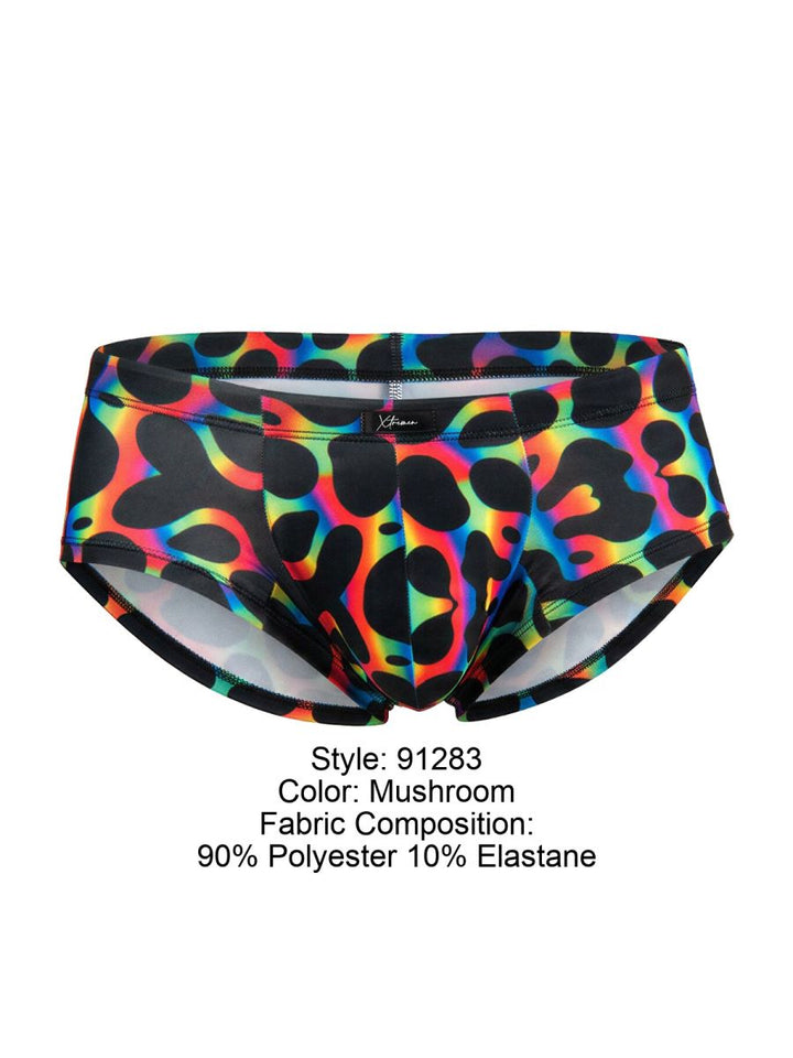 Xtremen Rainbow Microfiber Men's Bikini Brief in Mushroom – men's briefs