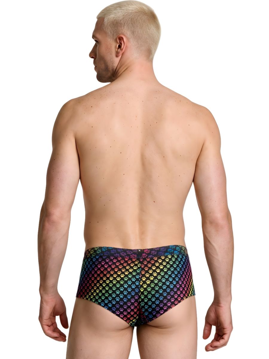 Xtremen Rainbow Microfiber Men's Bikini Brief in Paw Print – men's briefs