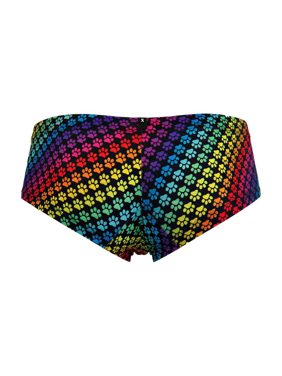 Xtremen Rainbow Microfiber Men's Bikini Brief in Paw Print – men's briefs