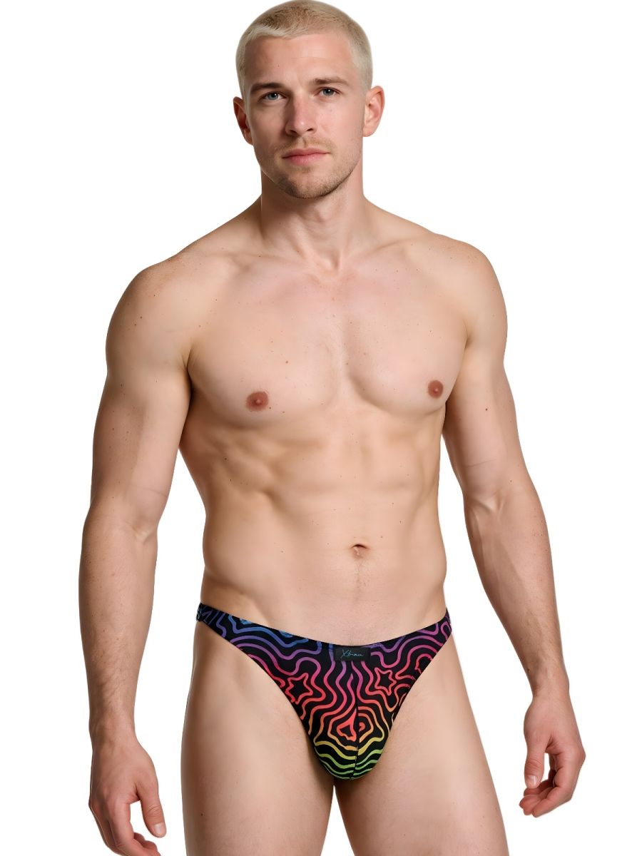 Xtremen Microfiber Men's Thong in Labyrinth – men's thongs
