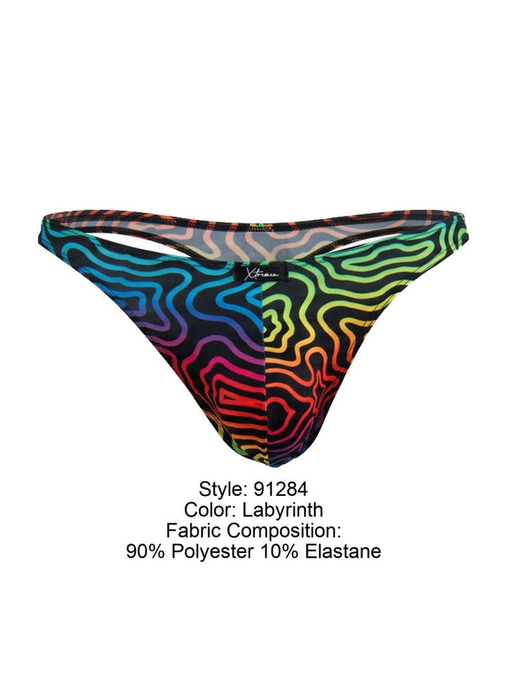 Xtremen Microfiber Men's Thong in Labyrinth – men's thongs