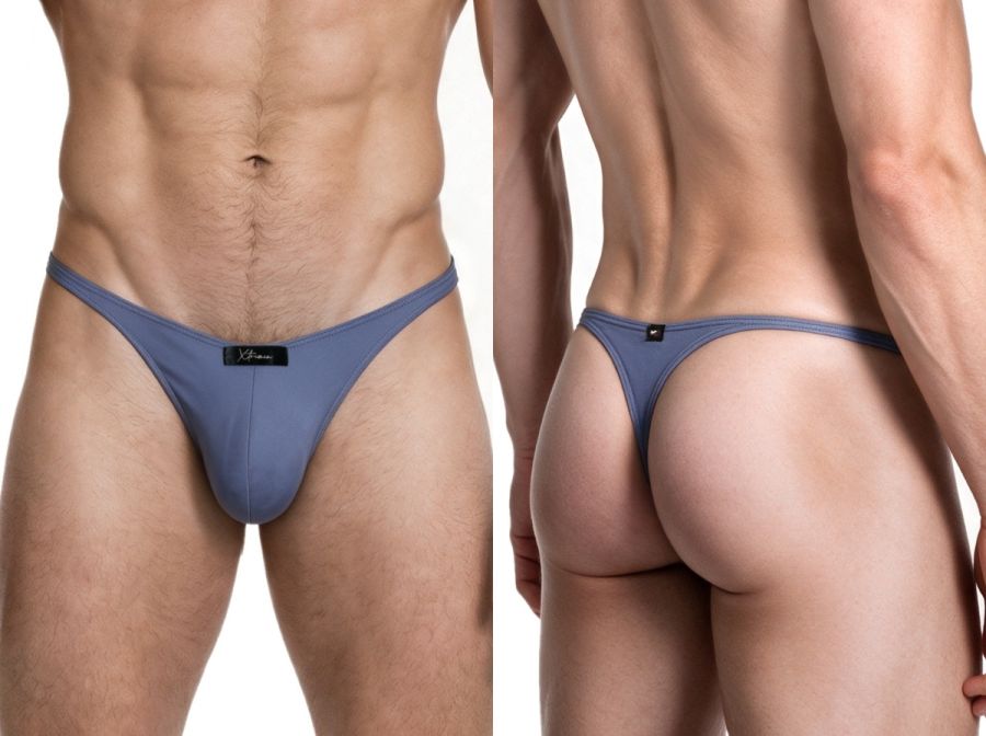 Xtremen Microfiber Sleek Minimalist Style Men's Thong in Gray – men's thongs