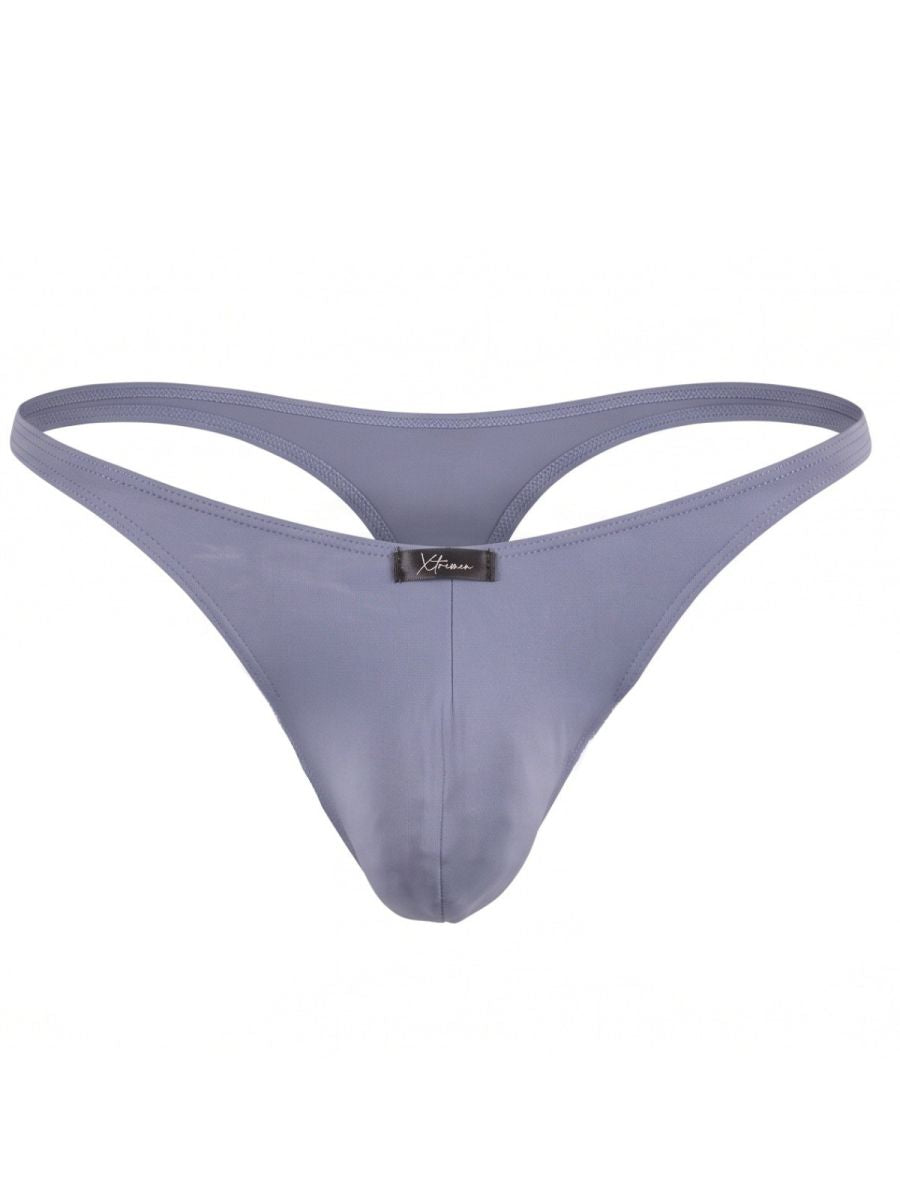 Xtremen Microfiber Sleek Minimalist Style Men's Thong in Gray – men's thongs