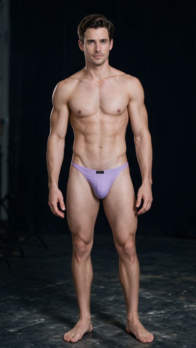 Xtremen Microfiber Sleek Minimalist Style Men's Thong in Lilac – men's thongs