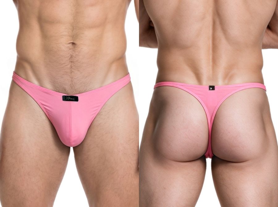 Xtremen Microfiber Sleek Minimalist Style Men's Thong in Pink – men's thongs