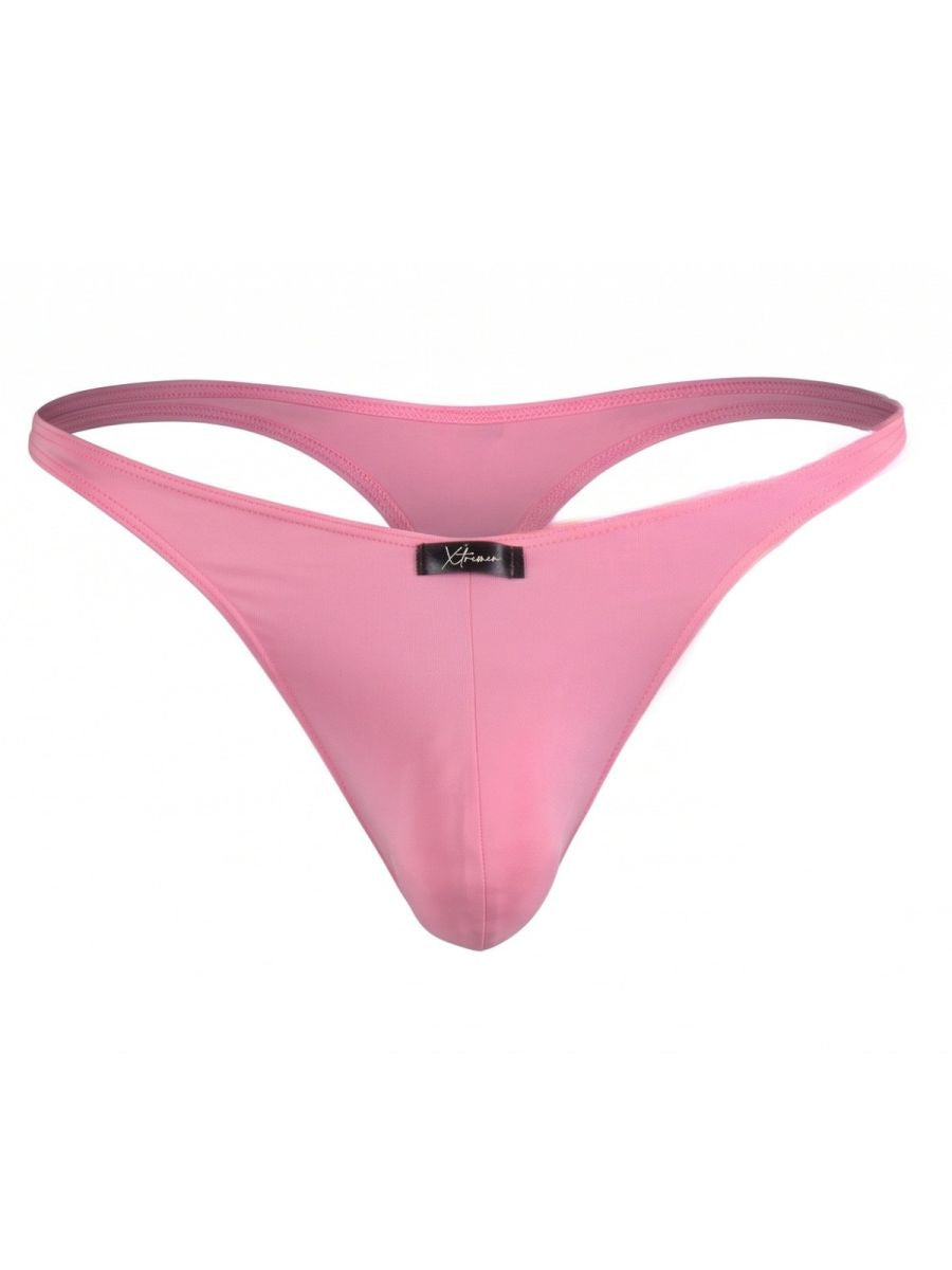 Xtremen Microfiber Sleek Minimalist Style Men's Thong in Pink – men's thongs
