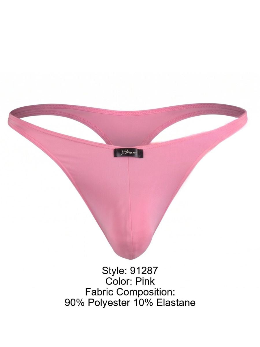 Xtremen Microfiber Sleek Minimalist Style Men's Thong in Pink – men's thongs