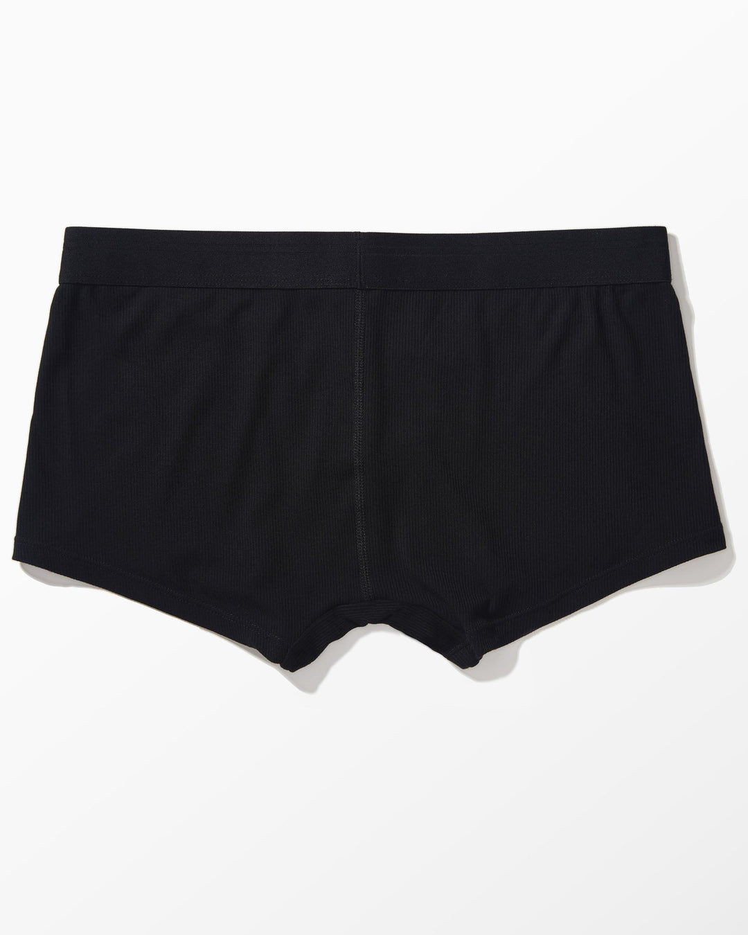 YYCG men's ribbed boxer brief in black – premium textured stretch underwear front view