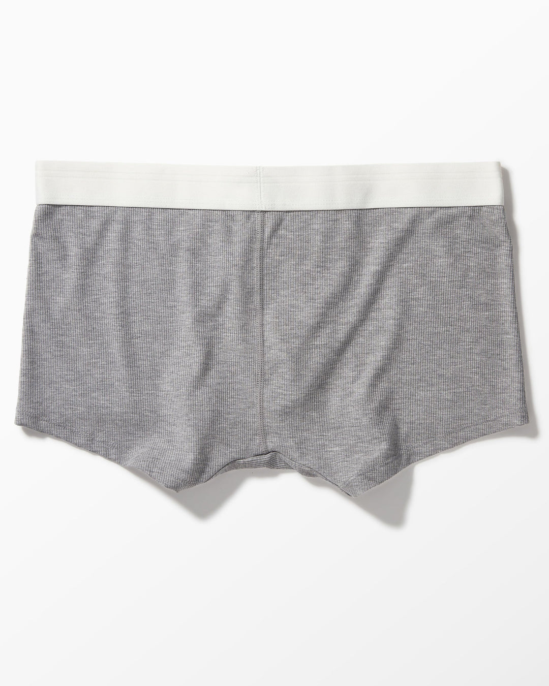 YYCG men's ribbed boxer brief in gray – premium ribbed rayon all-day underwear front view