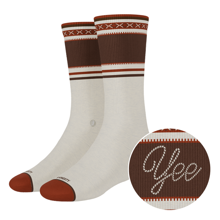 The Yee Haw | Lasso Heel Hammock™ Crew Socks