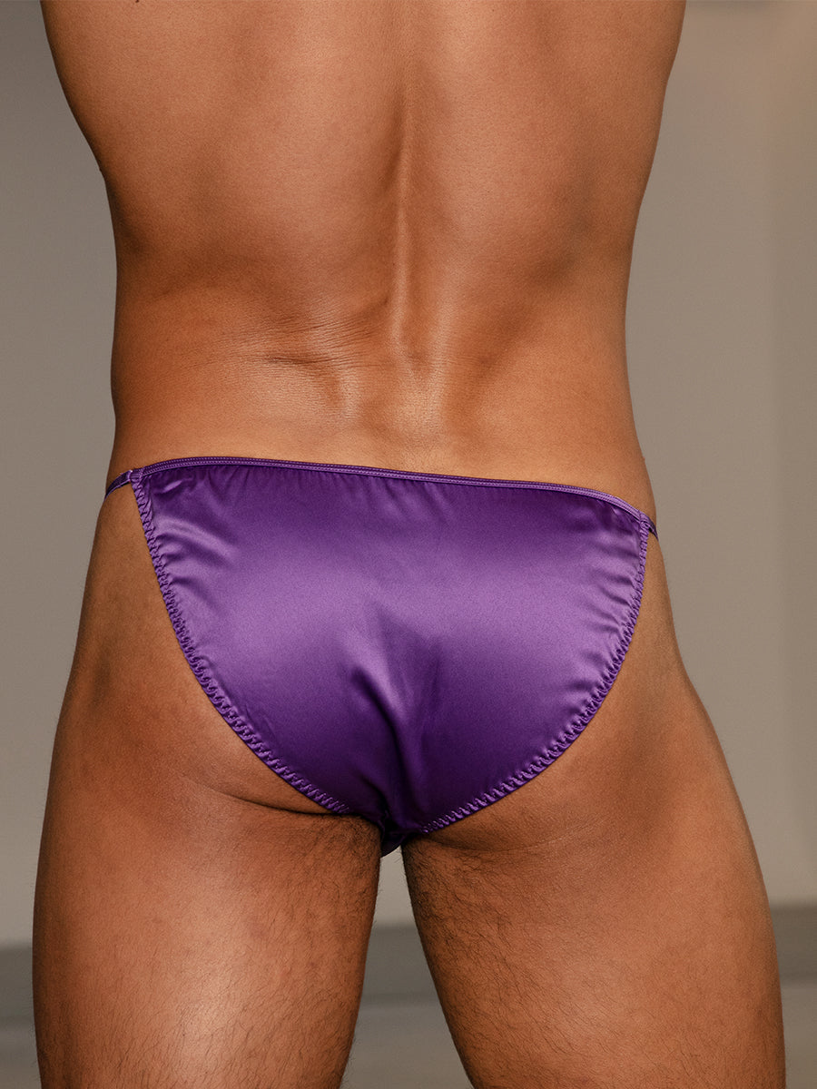 Body Aware Daydream String Tanga in purple – men's o-ring adjustable tanga underwear