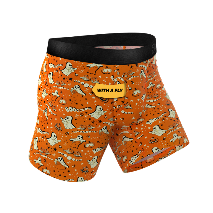 The Paranormal Entitty | Ghost Busts Ball Hammock® Pouch Boxer Briefs with Fly