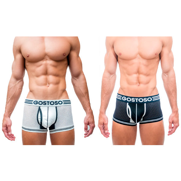 CA-RIO-CA Men's Gostoso Mesh Boxer Brief 2pack Briefs in 