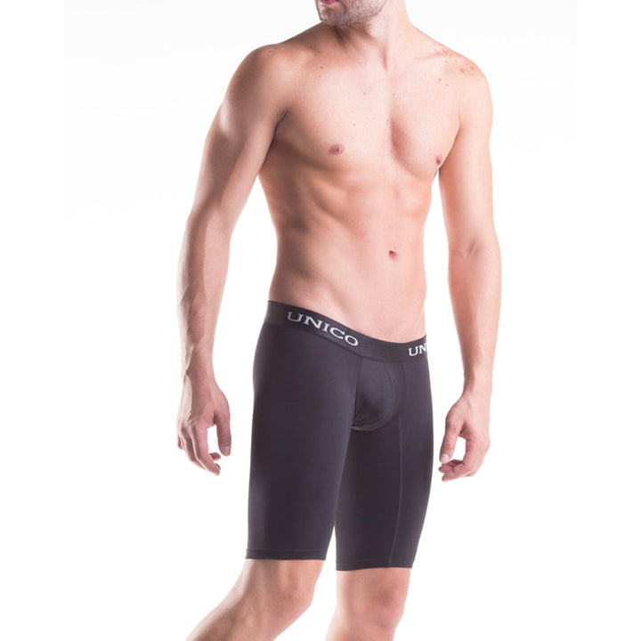 Unico Boxer Copa Athletic Intenso - Men's Black Microfiber Performance Boxer Brief