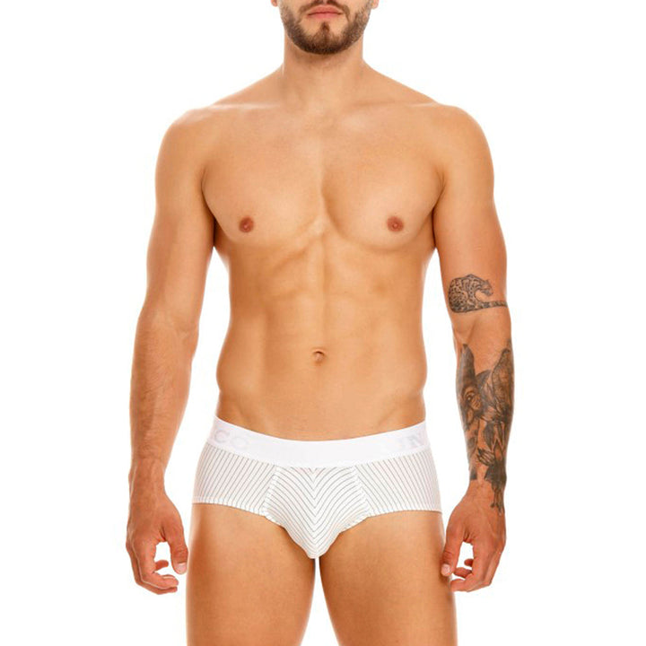 Mundo Unico men's white cotton brief Estelar classic underwear – side view