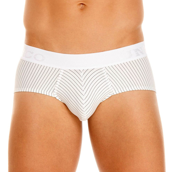 Mundo Unico men's white cotton brief Estelar classic underwear – front view