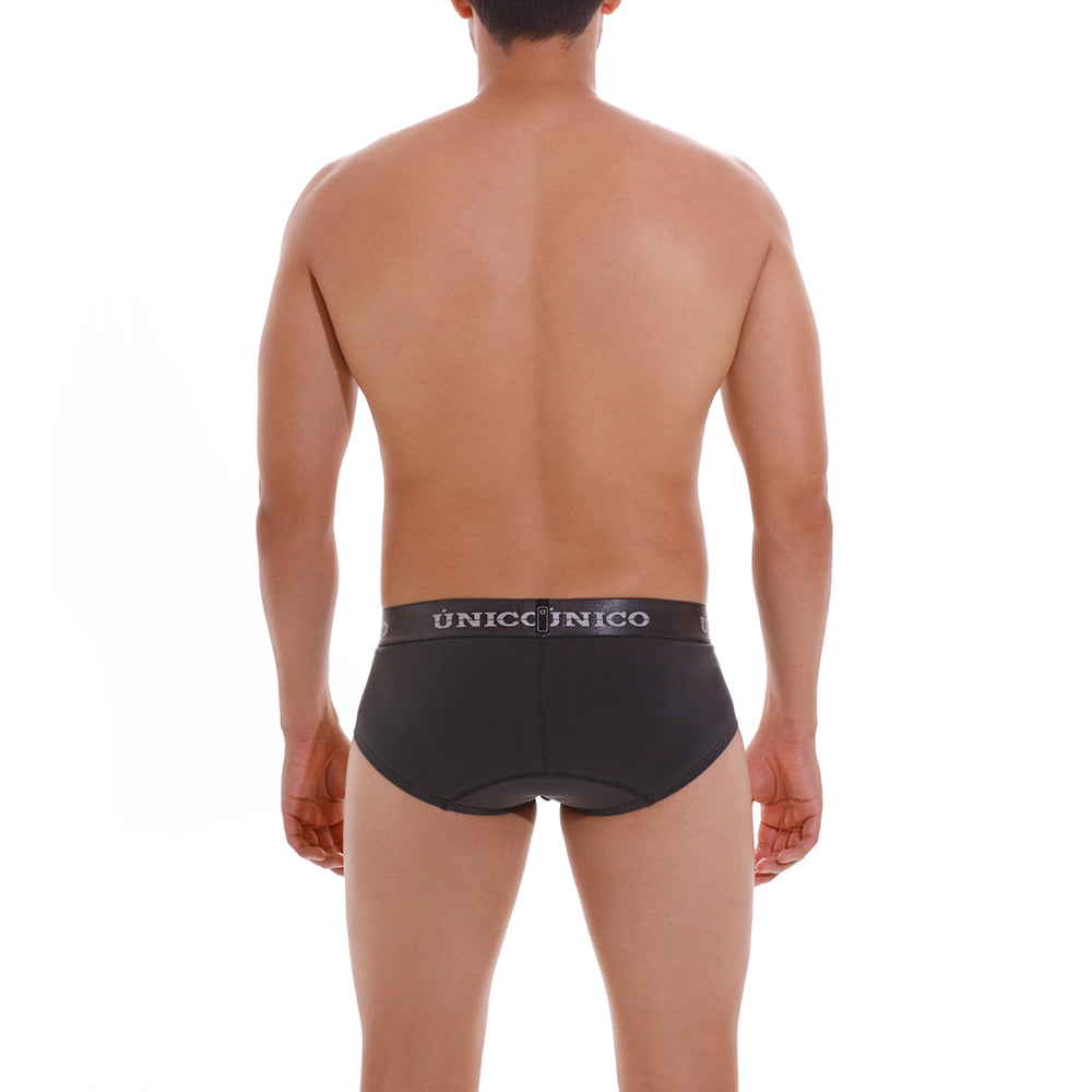 Mundo Unico Brief Copa Asfalto A22 - Charcoal Grey Cotton Men's Brief