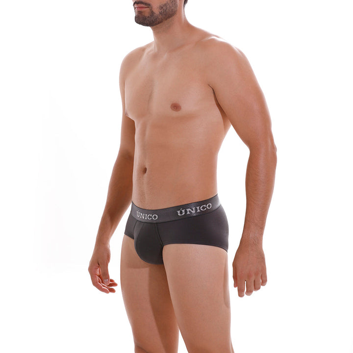 Mundo Unico Brief Copa Asfalto A22 - Charcoal Grey Cotton Men's Brief