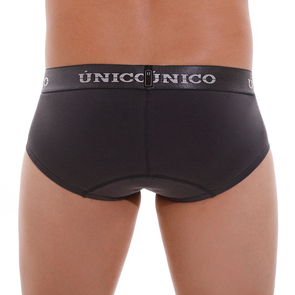 Mundo Unico Brief Copa Asfalto A22 - Charcoal Grey Cotton Men's Brief