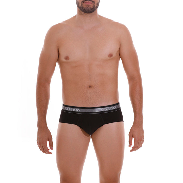 Mundo Único Men’s Nebuloso A22 Cotton Briefs - Black Ergonomic Support Underwear