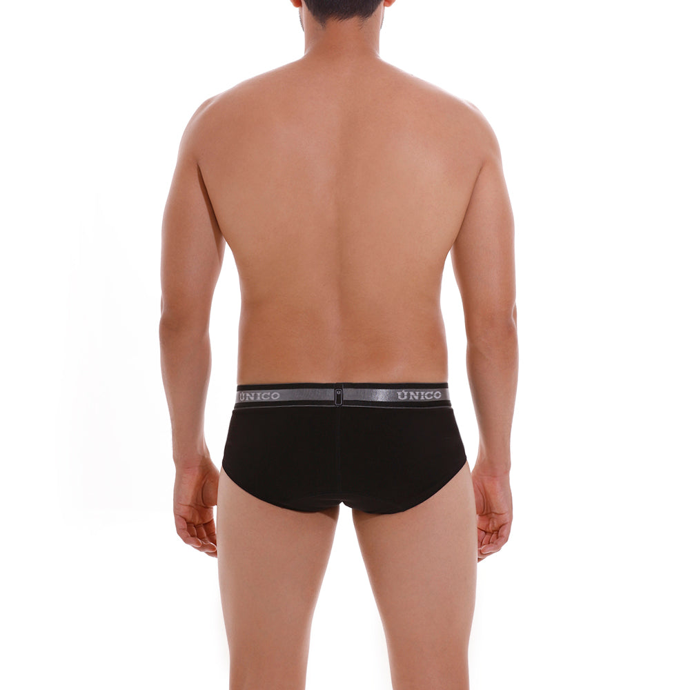 Mundo Único Men’s Nebuloso A22 Cotton Briefs - Black Ergonomic Support Underwear