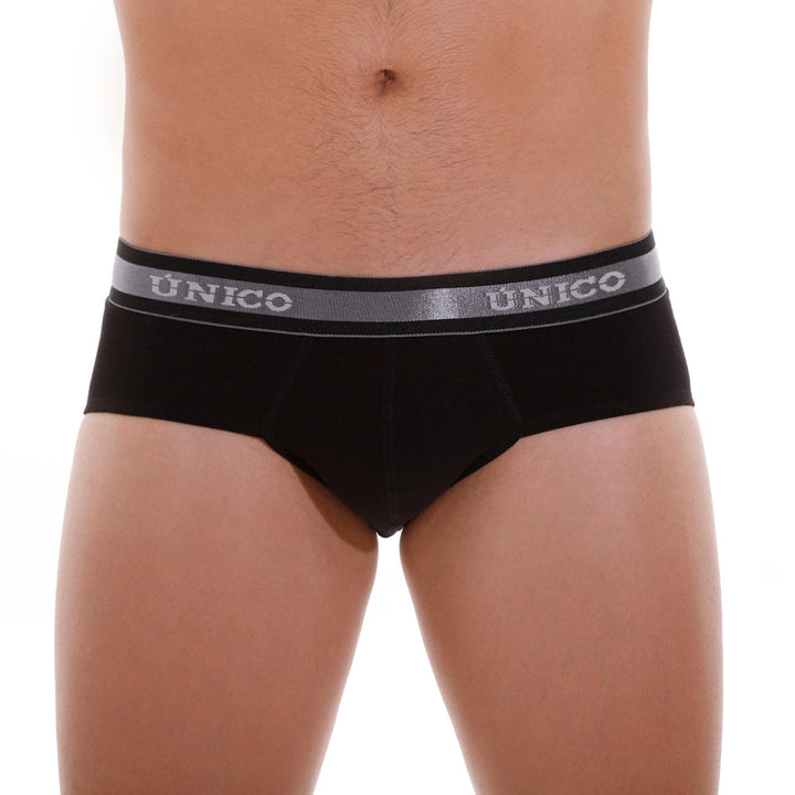 Mundo Único Men’s Nebuloso A22 Cotton Briefs - Black Ergonomic Support Underwear