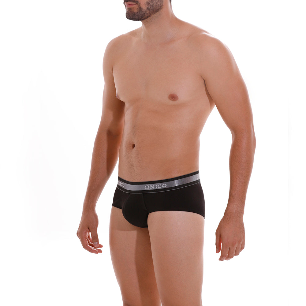 Mundo Único Men’s Nebuloso A22 Cotton Briefs - Black Ergonomic Support Underwear
