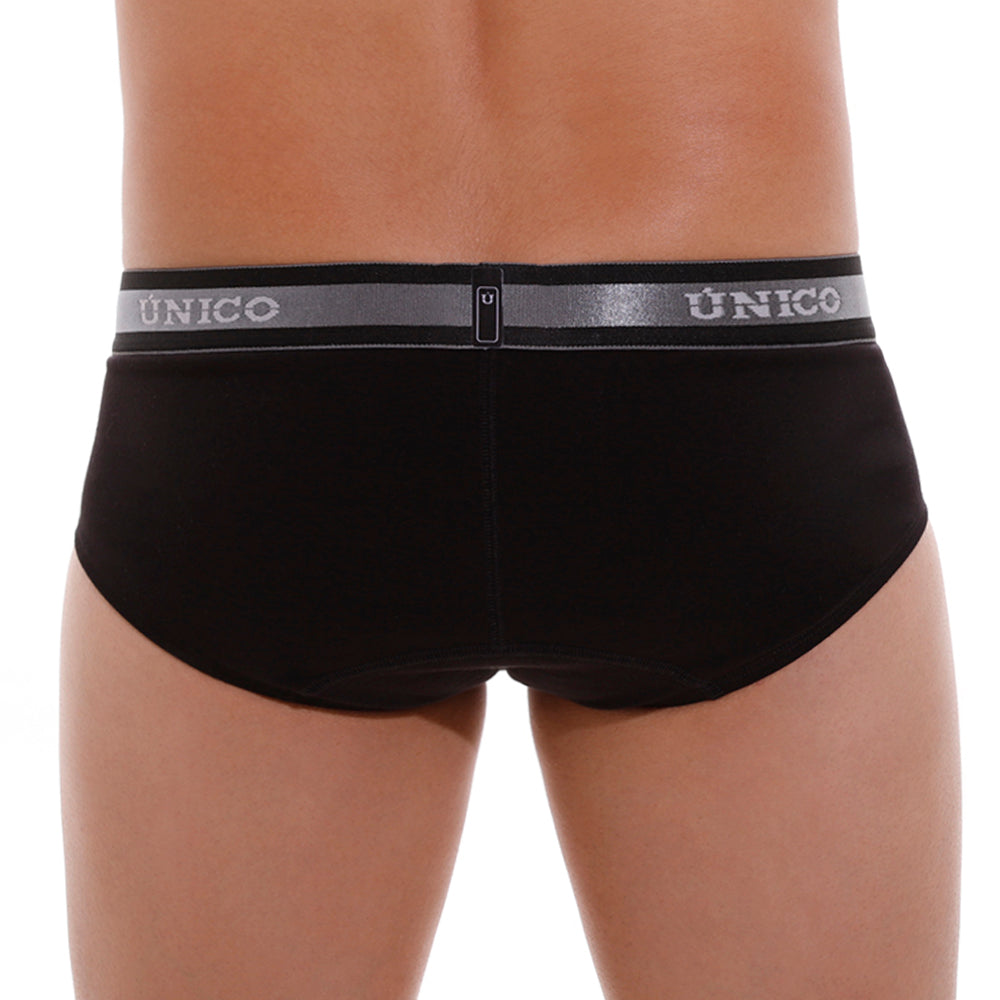Mundo Único Men’s Nebuloso A22 Cotton Briefs - Black Ergonomic Support Underwear