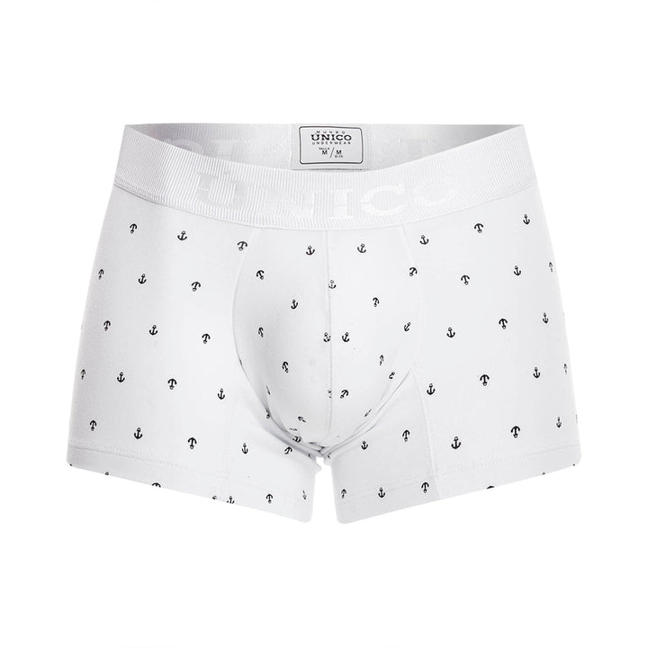 Mundo Unico Men's Cotton Trunk Boxer Briefs - Naviero Nautical Print